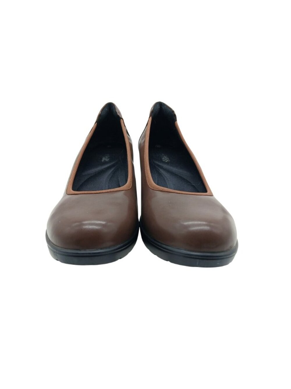 Dream Pairs Edena Brown Block Heel Pumps Women Size 10 Faux Leather Comfort Shoe - Picture 3 of 11